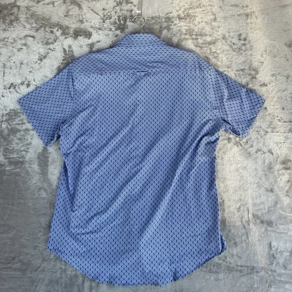 INFINITY MEN 'S LINEAR FLEX SHORT SLEEVE SHIRT, BLUE SIZE Lg - Picture 7 of 7